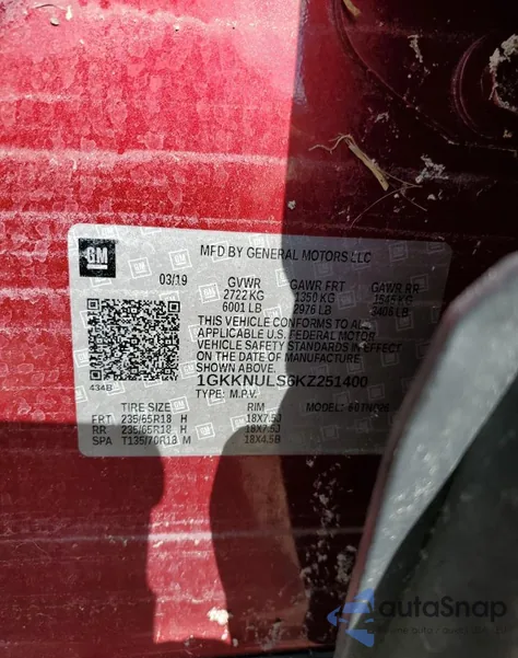 1GKKNULS6KZ251400